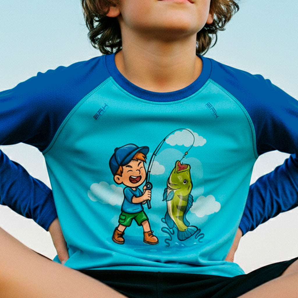 Camisa de Pesca Kids Brk Pequeno Pescador com Proteção UV50 Brk Fishing