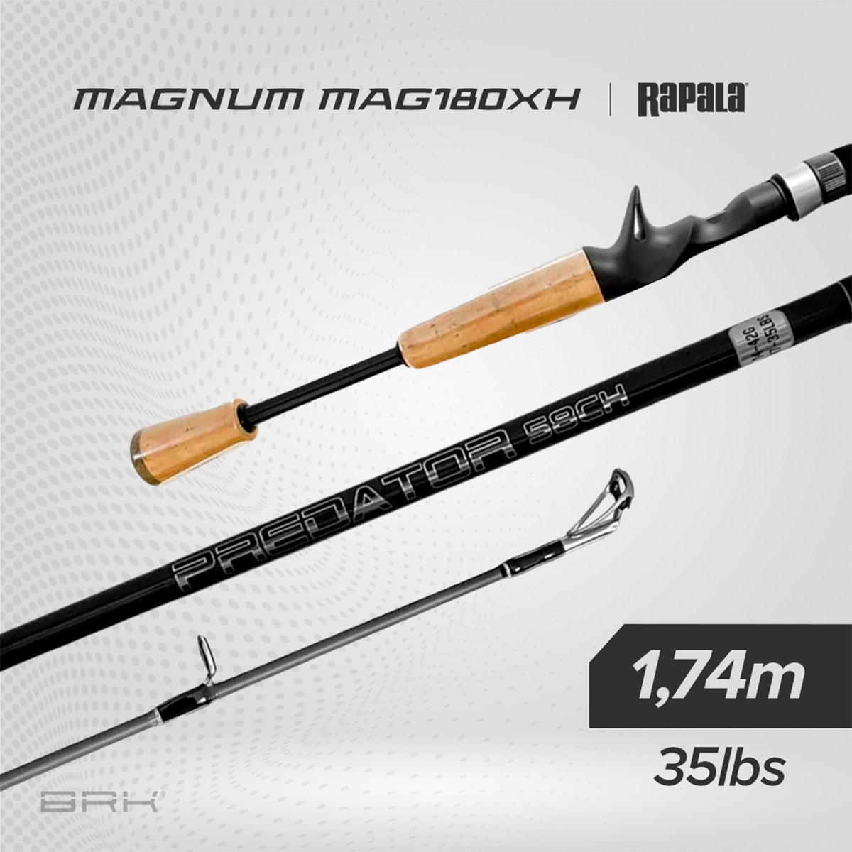 Vara de Pesca Rapala Predator 11RAPR58CH 35lbs 1,74m - Carretilha (Inteiriça) - Brk Fishing