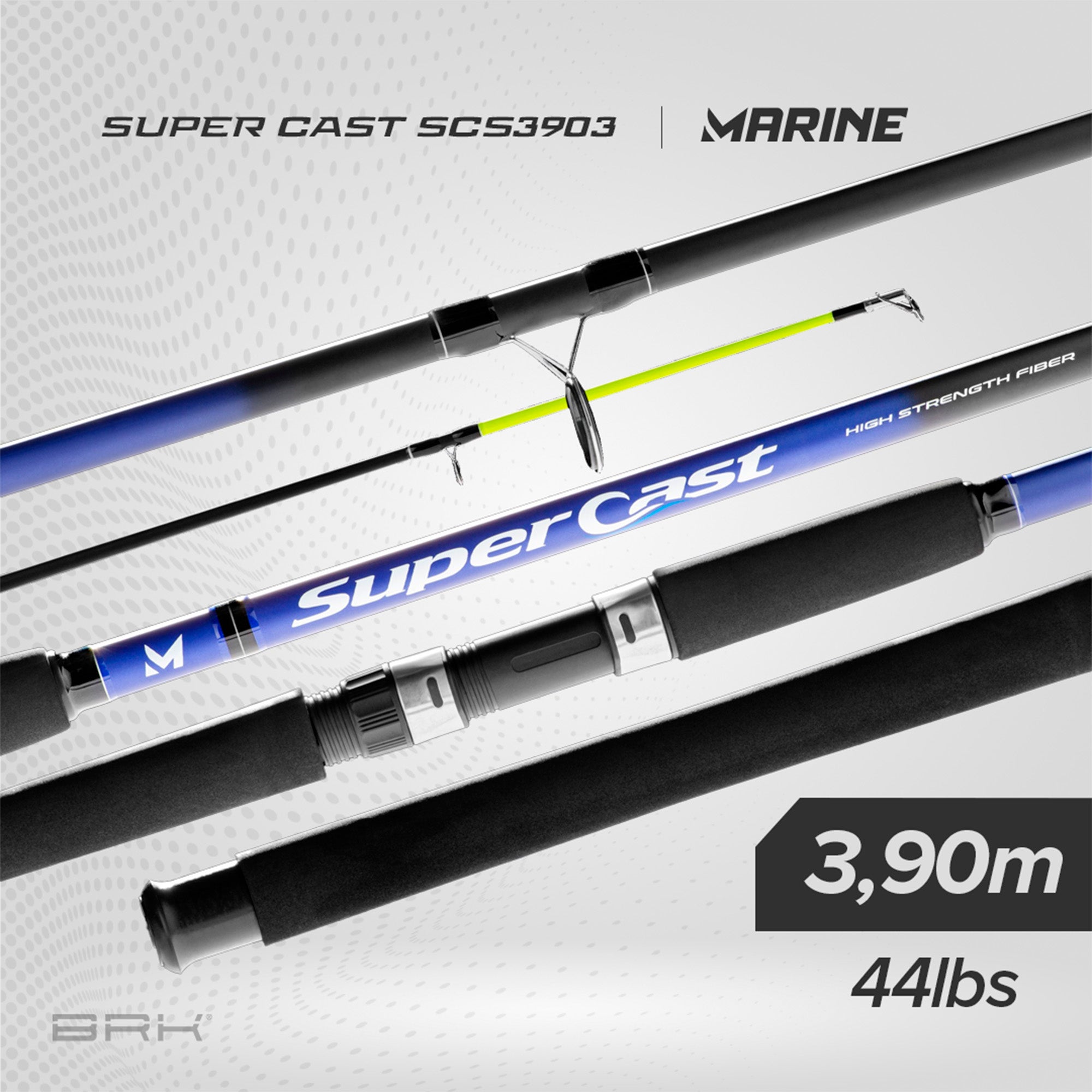Vara de Pesca Marine Sports Super Cast SC-S3903 44lbs 3,90m - Molinete (3 partes) - Brk Fishing