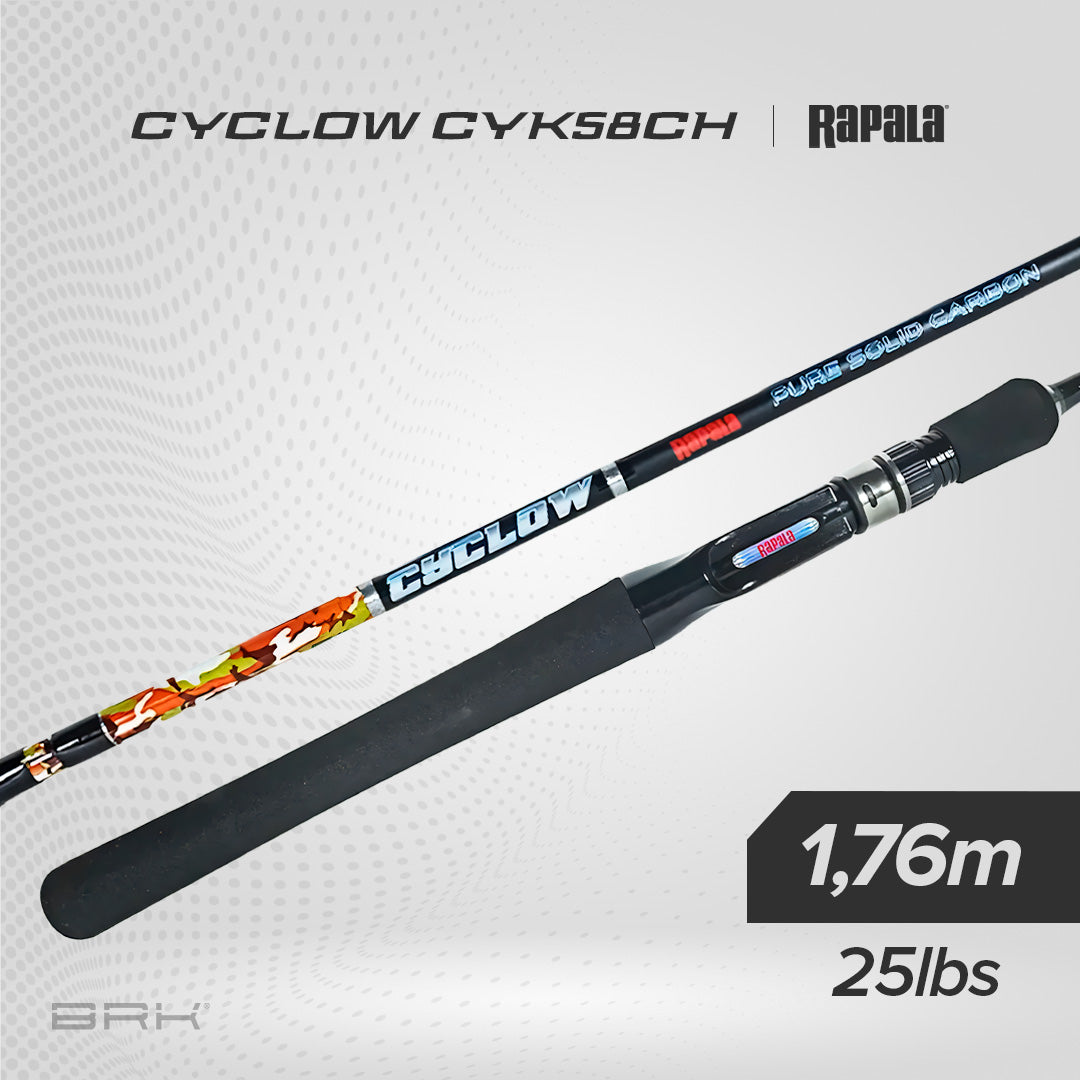 Vara de Pesca Rapala Cyclow CYK58CH 25lbs 1,76m - Carretilha (Inteiriça) - Brk Fishing