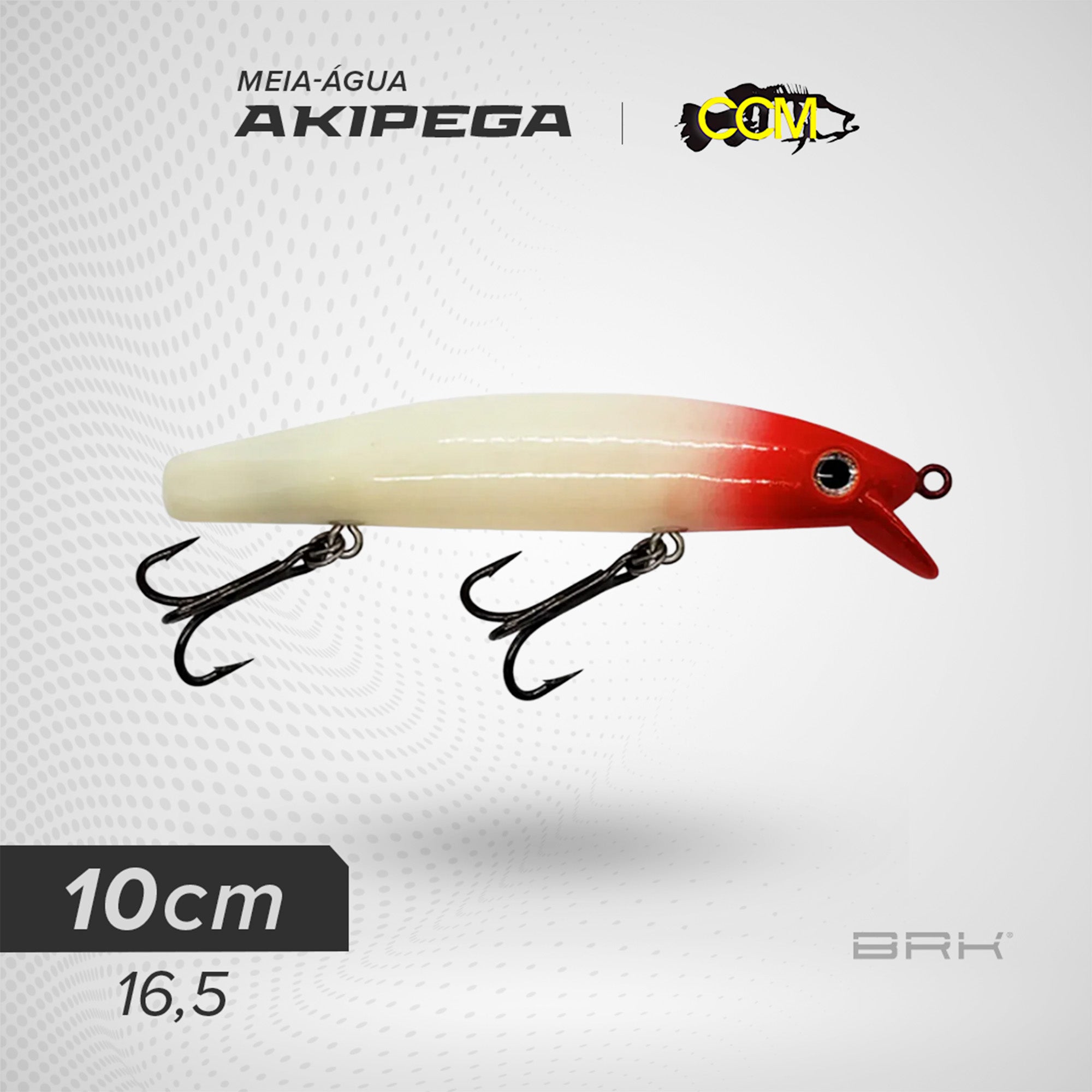 Isca Artificial CCM Akipega 10 Meia Água - Brk Fishing