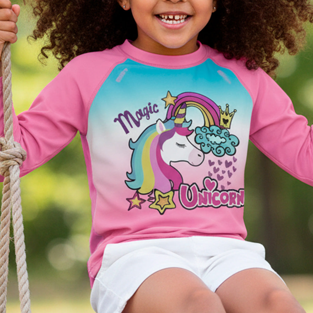 Camisa de Pesca Kids Brk Unicórnios com Proteção UV50 Brk Fishing