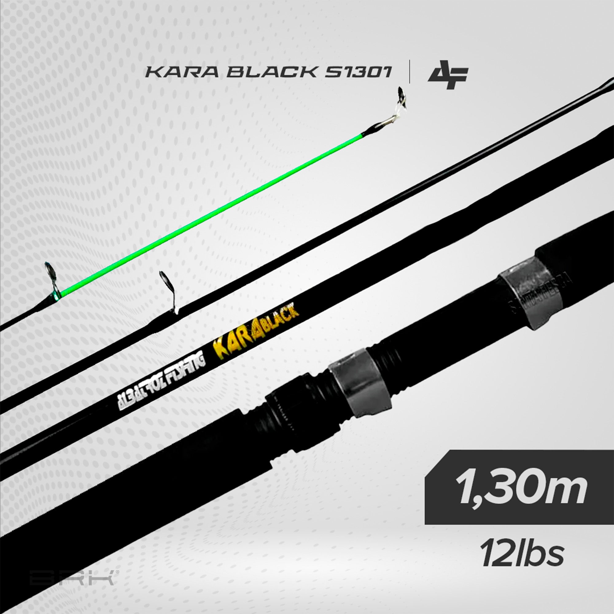 Vara de Pesca Albatroz Kara Black S1301 12lbs 1,30m - Molinete (Inteiriça) - Brk Fishing
