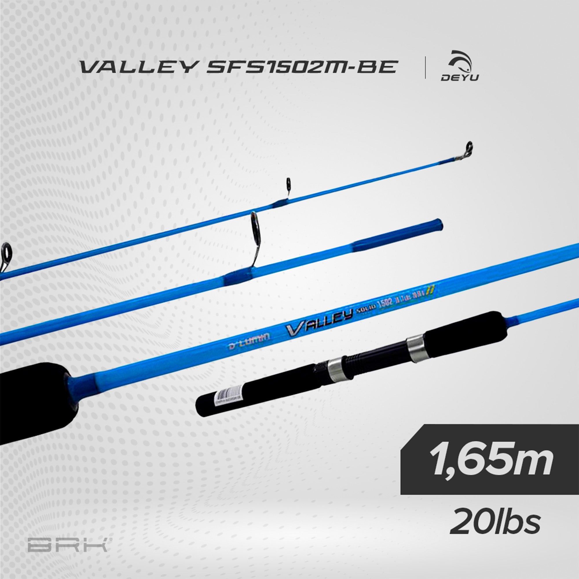 Vara de Pesca Deyu Valley SFS1502M-BE 17lbs 1,50m - Molinete (2 partes) - Brk Fishing