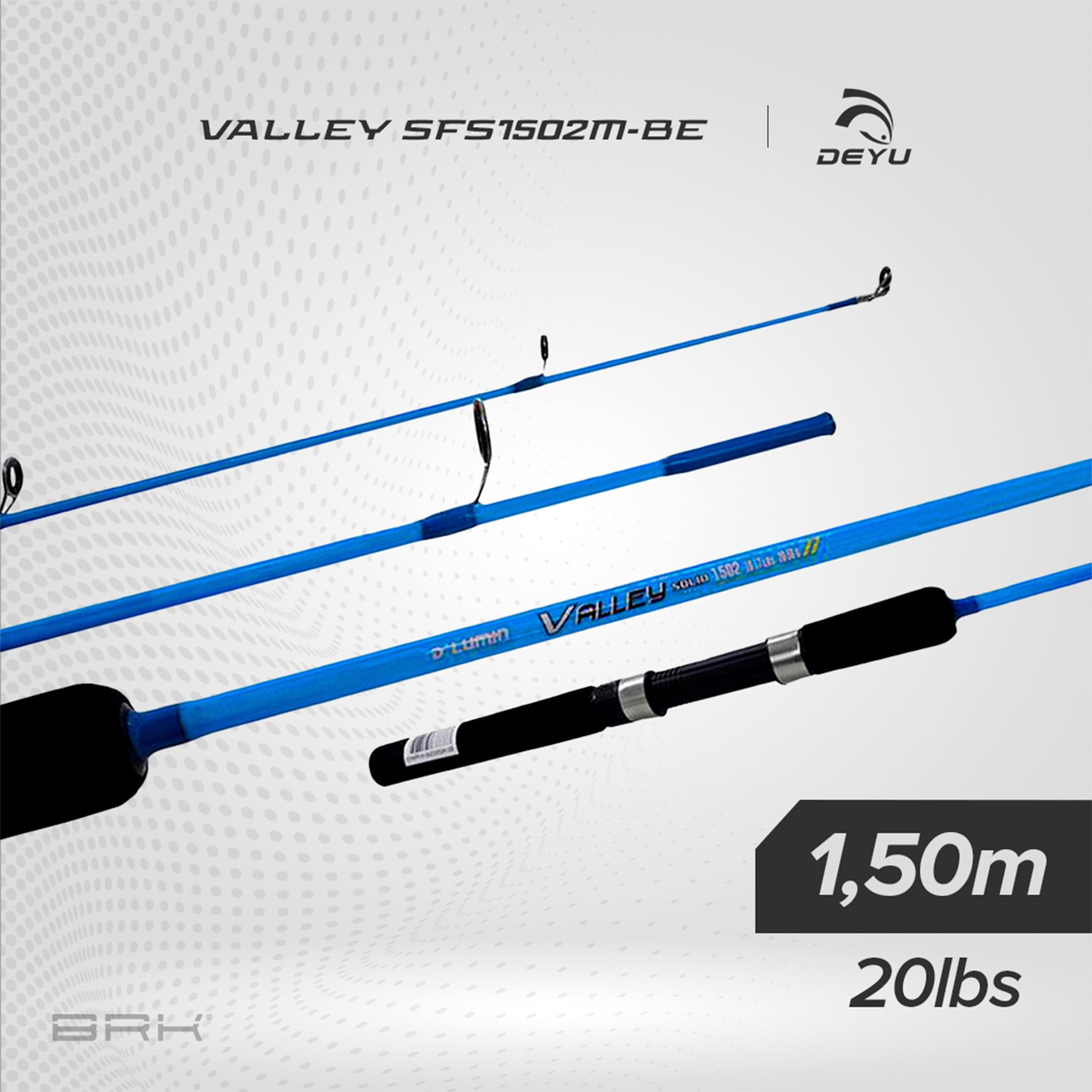 Vara de Pesca Deyu Valley SFS1502M-BE 17lbs 1,50m - Molinete (2 partes) Deyu
