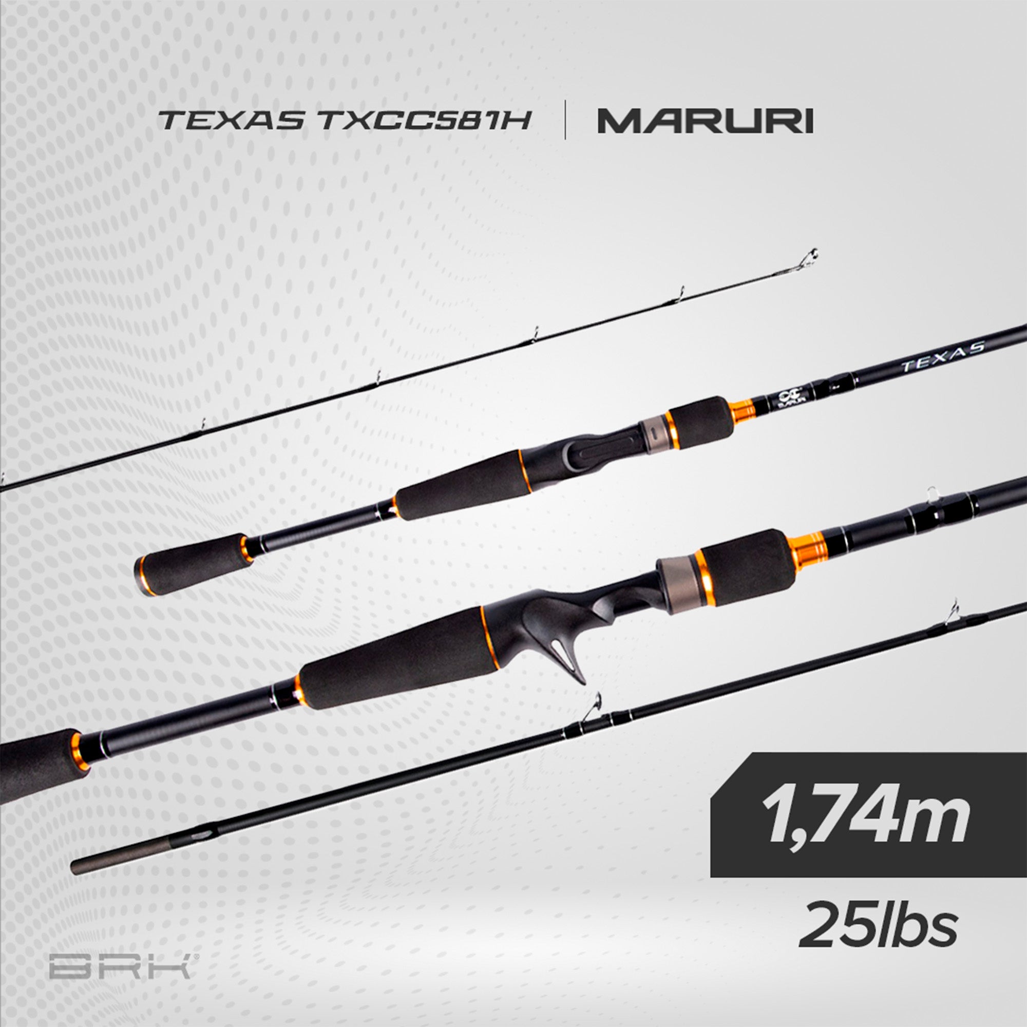 Vara de Pesca Maruri Texas TX-C-581H 25lbs 1,74m - Carretilha (Inteiriça) - Brk Fishing