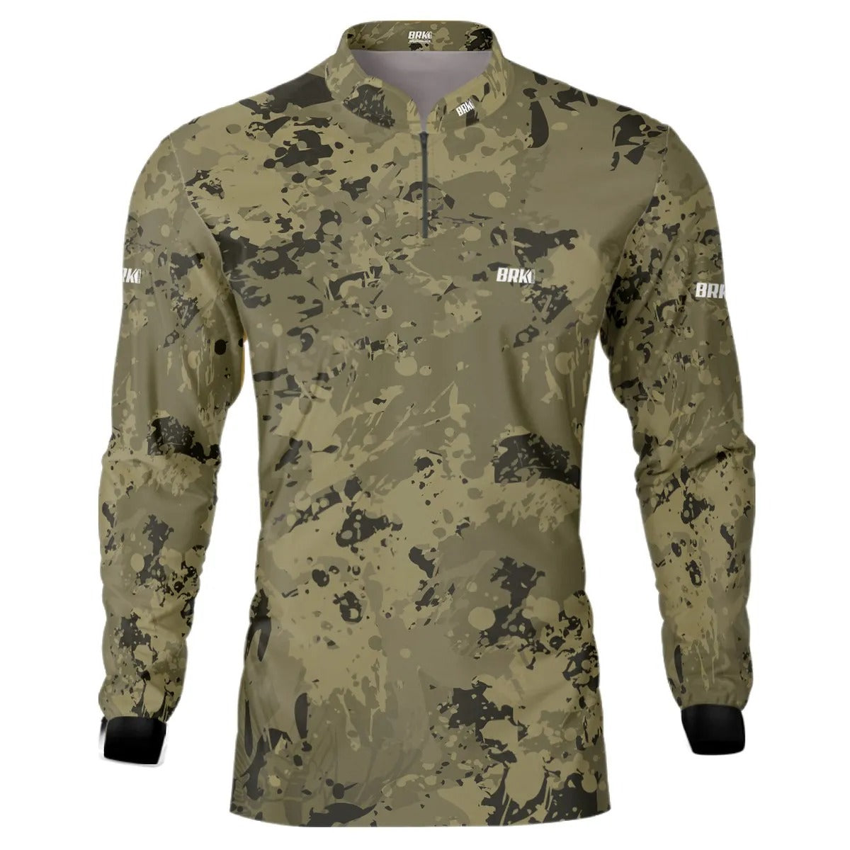 Camisa de Pesca Brk Camuflada Caqui com UV50+ - Brk Fishing