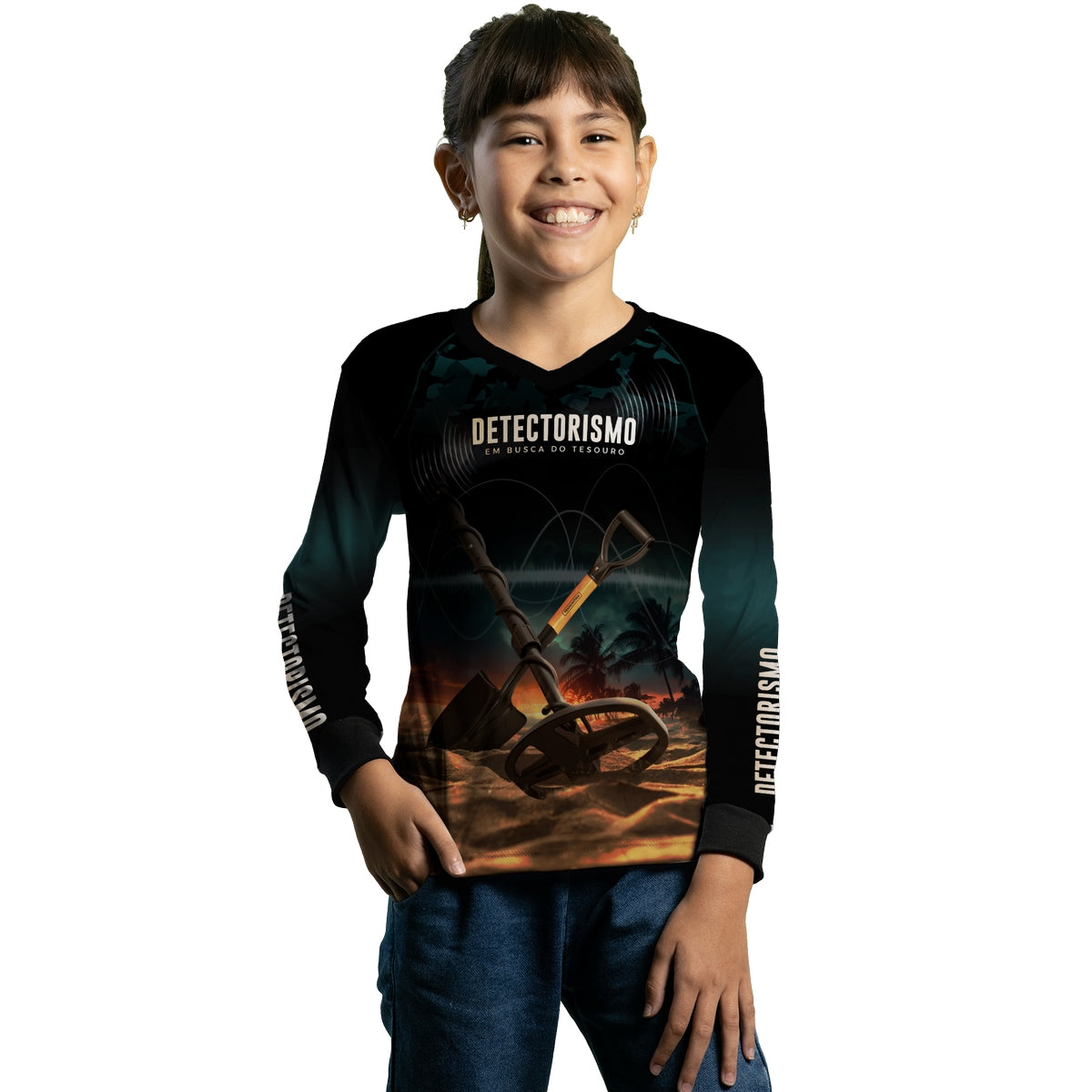 Camisa Infantil Brk Profissões Detectorismo com UV50+ - Brk Fishing