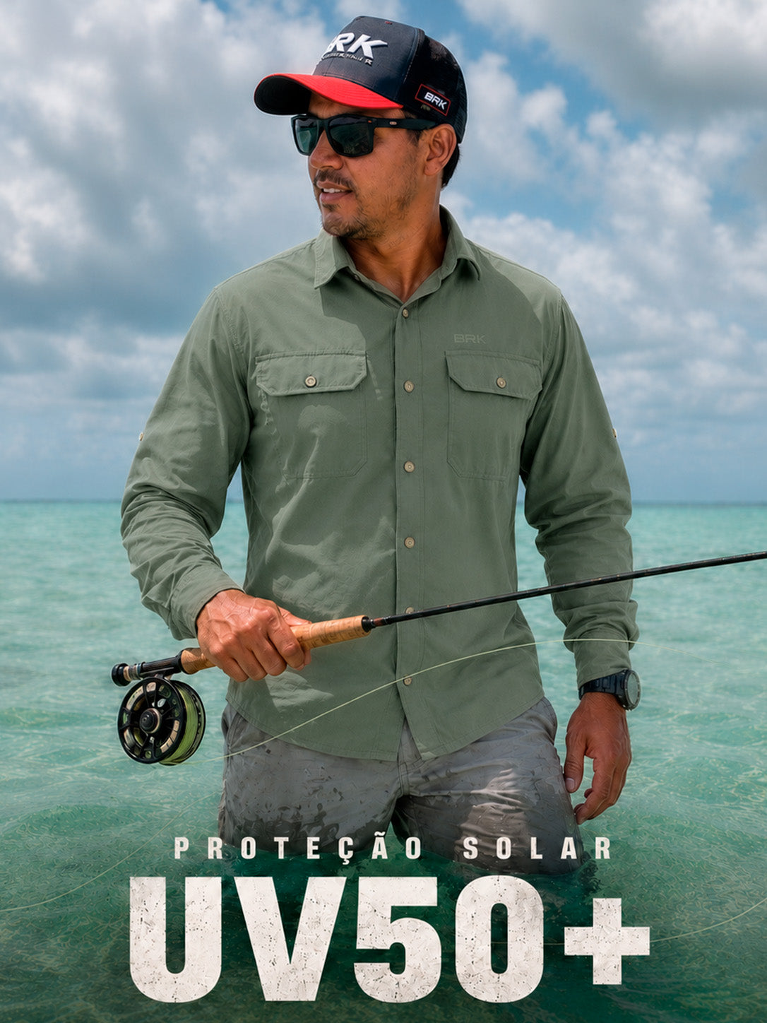 Camisa Work Verde Adventure com Proteção UV50+