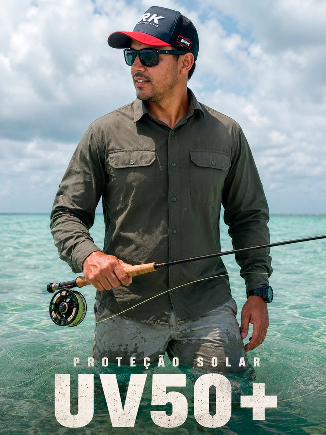 Camisa Adventure Verde Escuro com Proteção UV50+