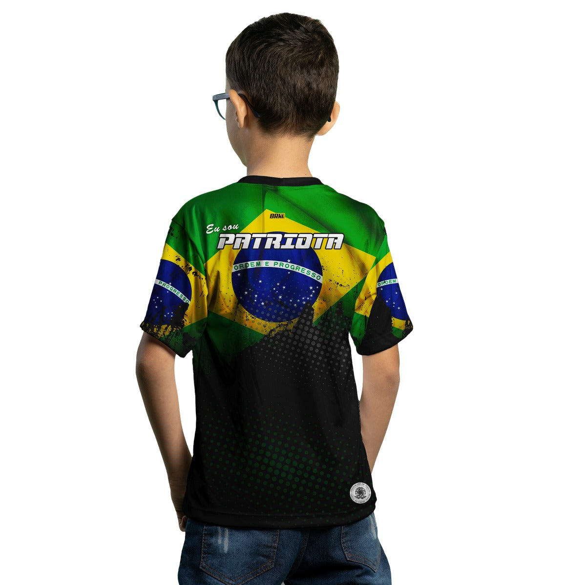 Camisa de Pesca Infantil Brk Brasil Acima de Tudo Brk com UV50+ - Brk Fishing