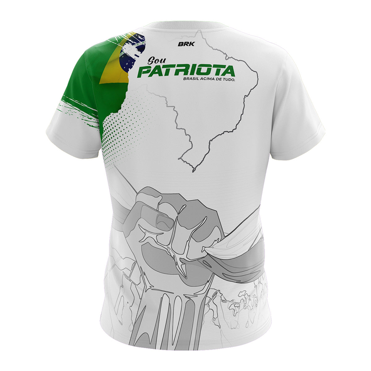 Camiseta Agro Brk Patriota Branca com Proteção Solar UV50+ - Brk Fishing