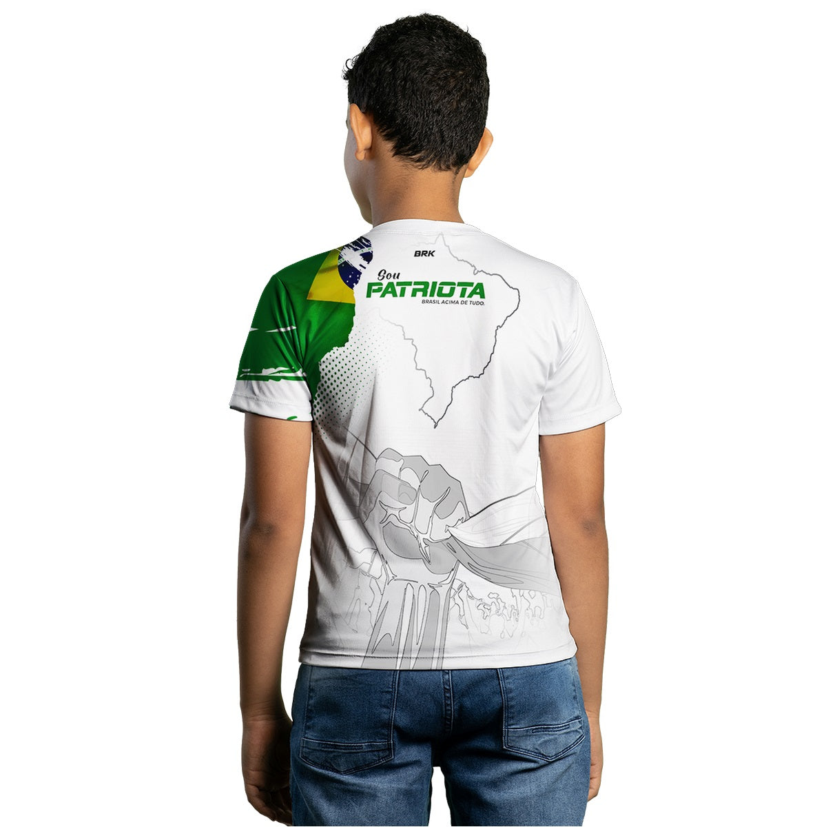 Camiseta Agro Brk Patriota Branca com Proteção Solar UV50+ - Brk Fishing