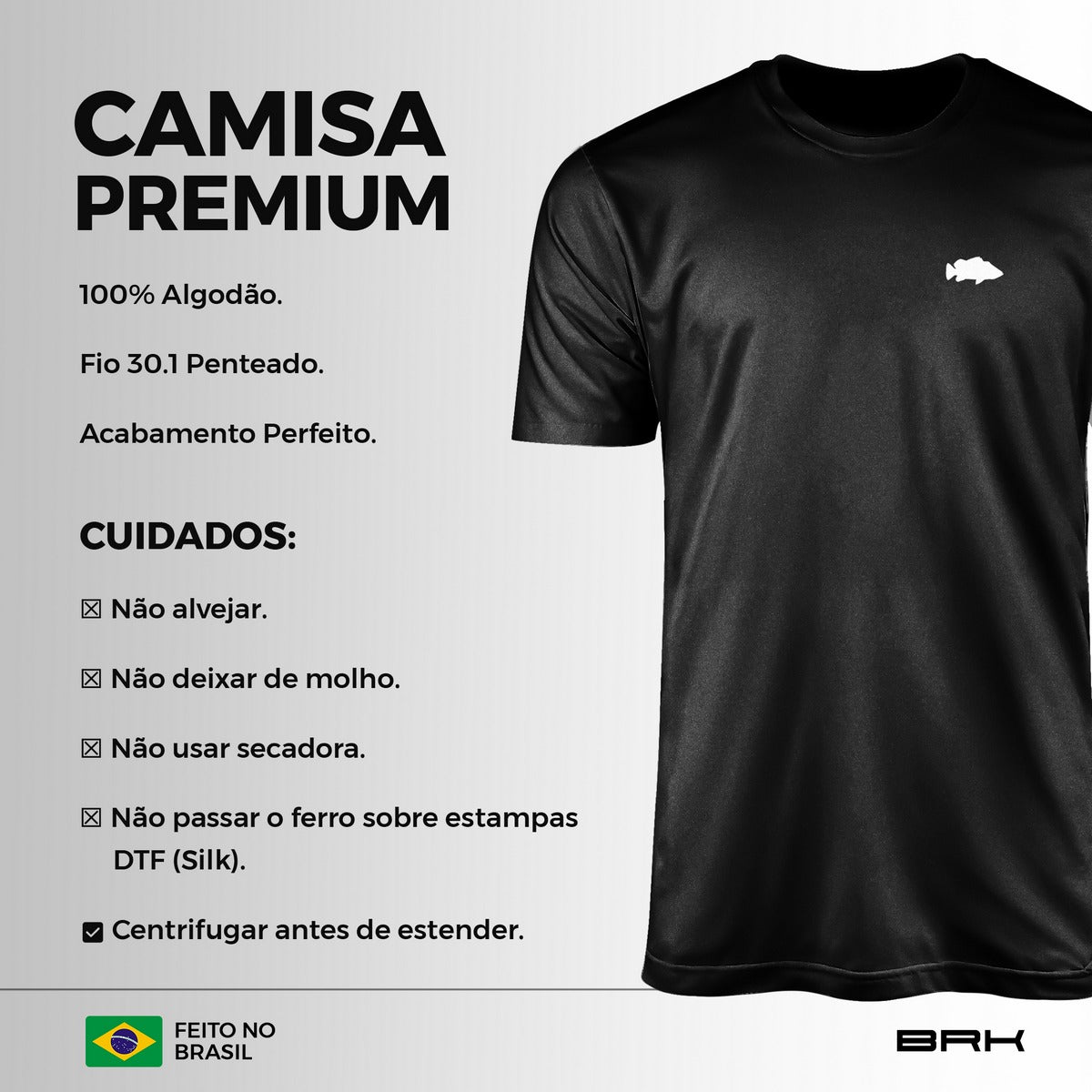 Camiseta de Pesca Brk Fishing EUA com Algodão Premium - Brk Fishing