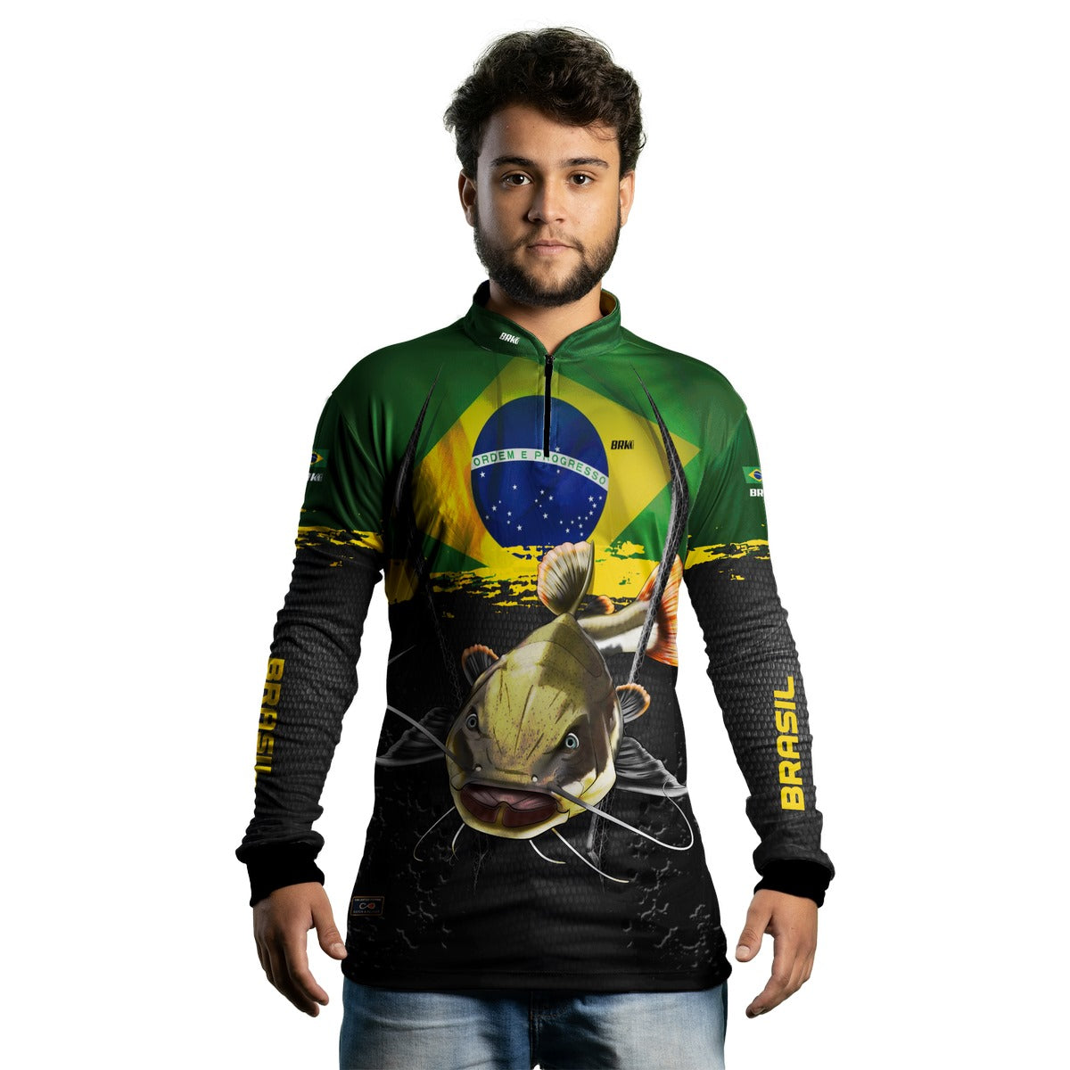 Camisa Masculina Brk Pirarara Brasil Proteção Solar UV50+ - Brk Fishing