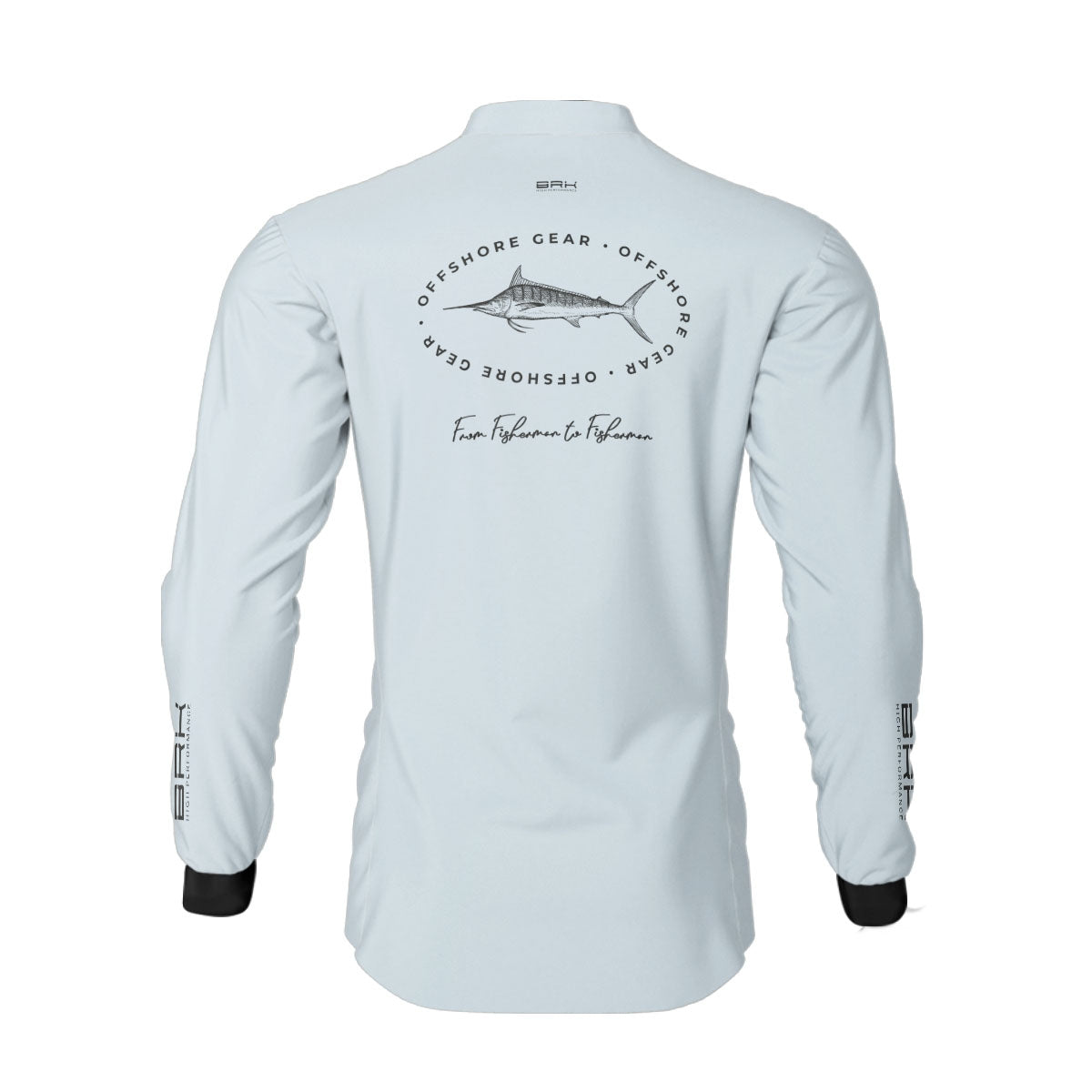 Camisa de Pesca Brk Offshore Gear Marlim Azul Claro com Proteção Solar UV50+ - Brk Fishing