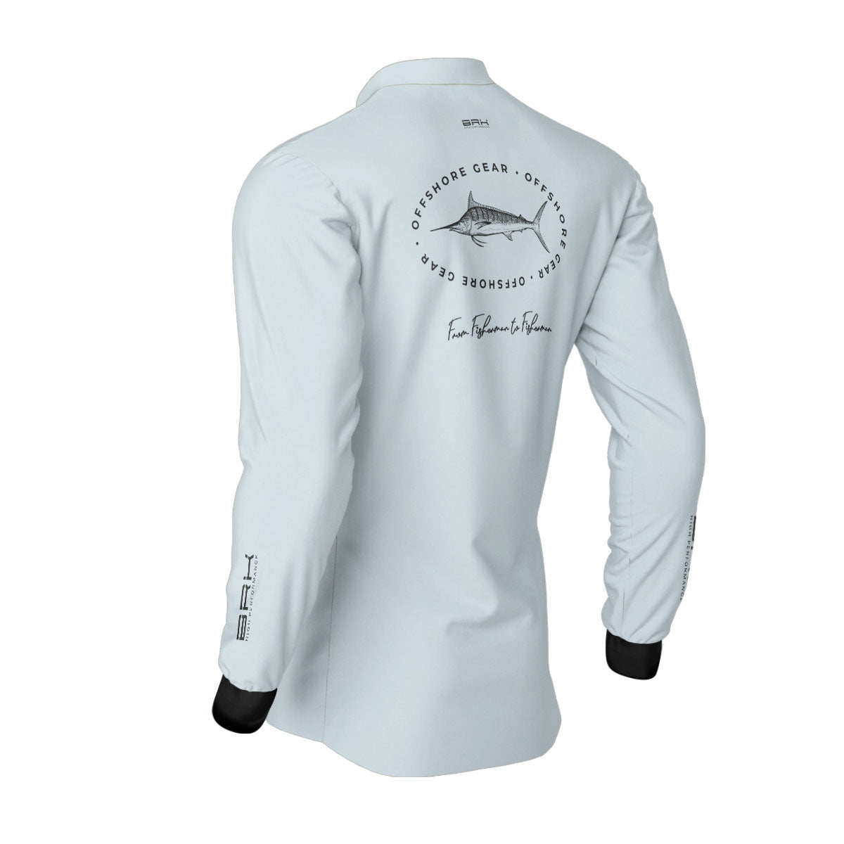 Camisa de Pesca Brk Offshore Gear Marlim Azul Claro com Proteção Solar UV50+ - Brk Fishing