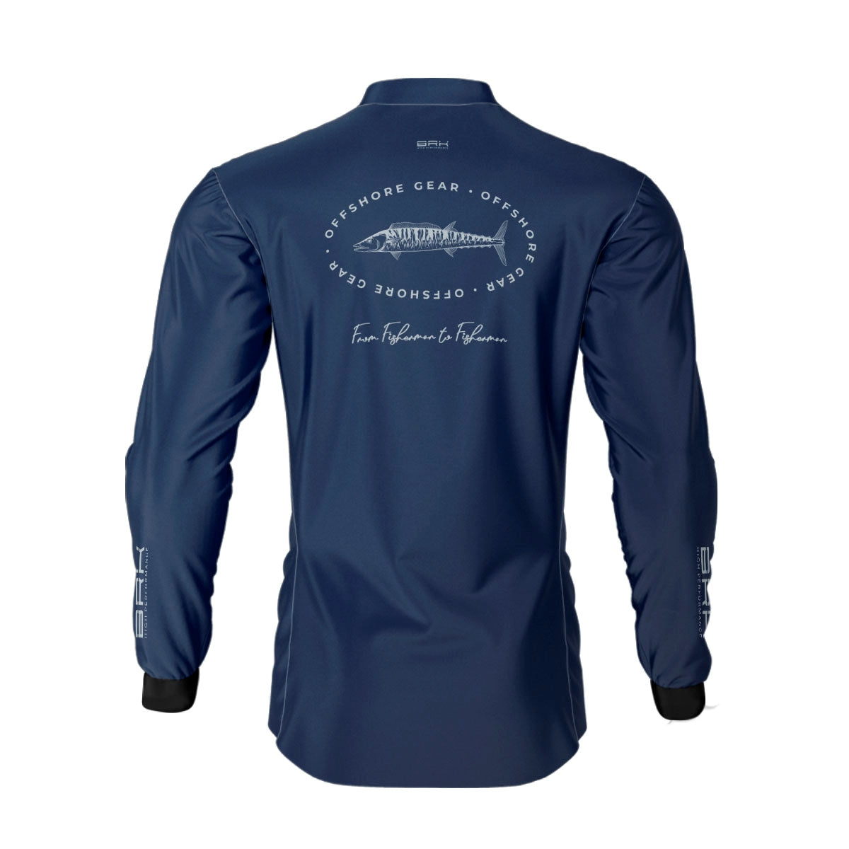 Camisa de Pesca Brk Offshore Gear Cavala Azul com Proteção Solar UV50+ - Brk Fishing