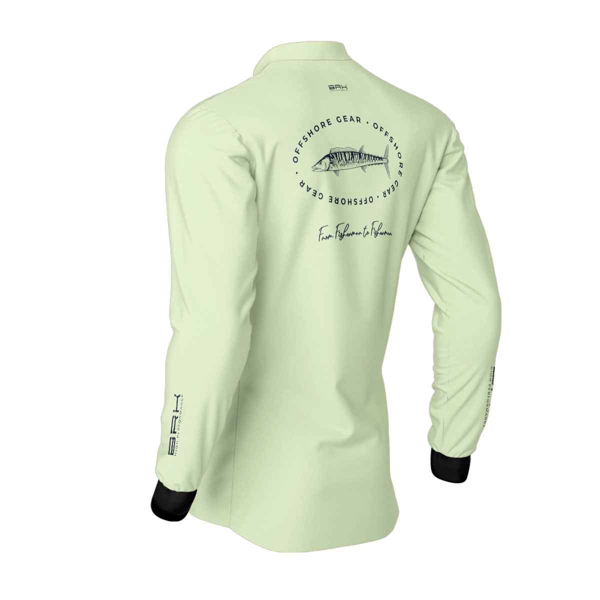 Camisa de Pesca Brk Offshore Gear Cavala Verde com Proteção Solar UV50+ - Brk Fishing