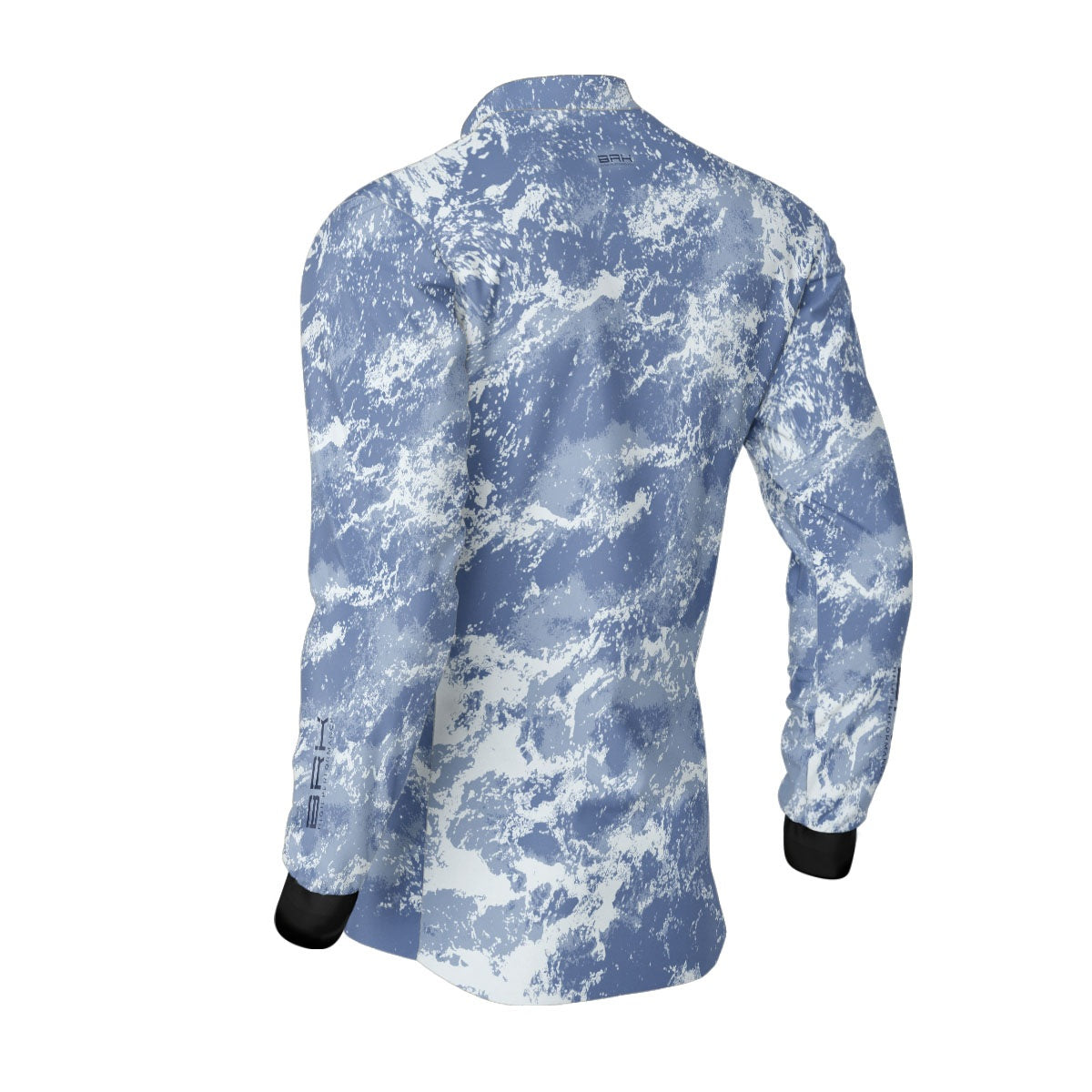 Camisa de Pesca Brk Camuflado Azul com Proteção Solar UV50+ - Brk Fishing