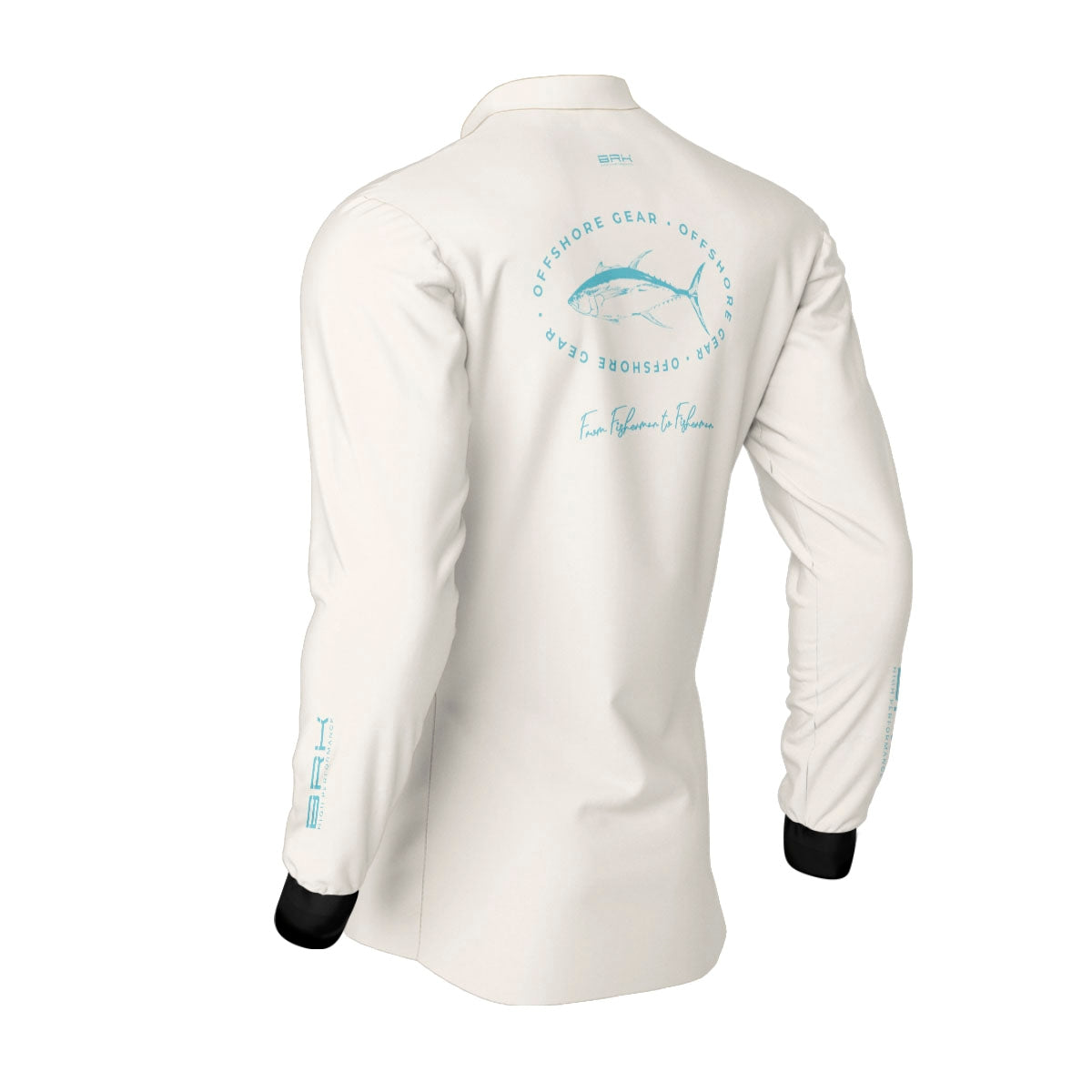 Camisa de Pesca Brk Offshore Gear Atum Branco com Proteção Solar UV50+ - Brk Fishing