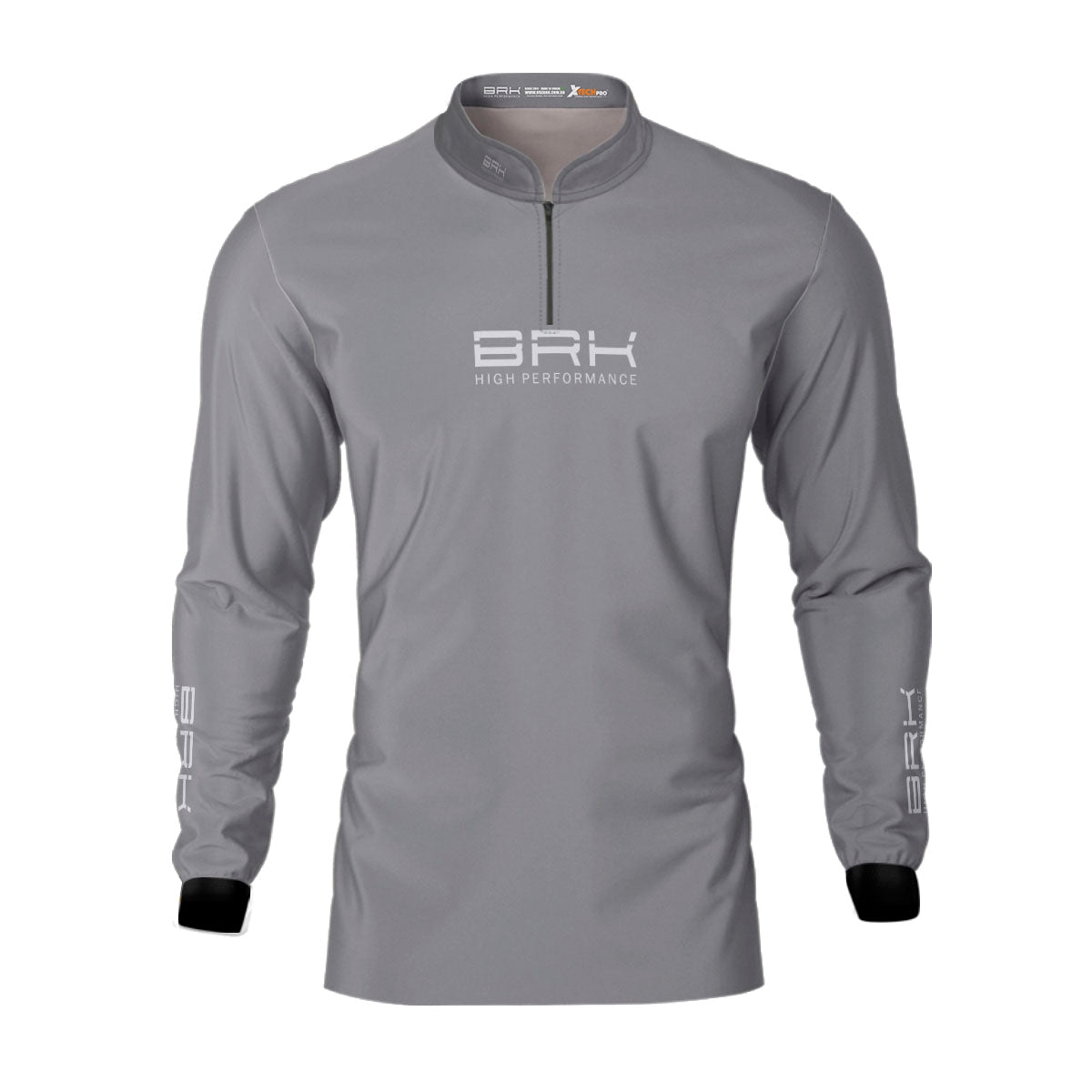 Camisa de Pesca Brk Offshore Gear Iscas Cinza com Proteção Solar UV50+ - Brk Fishing