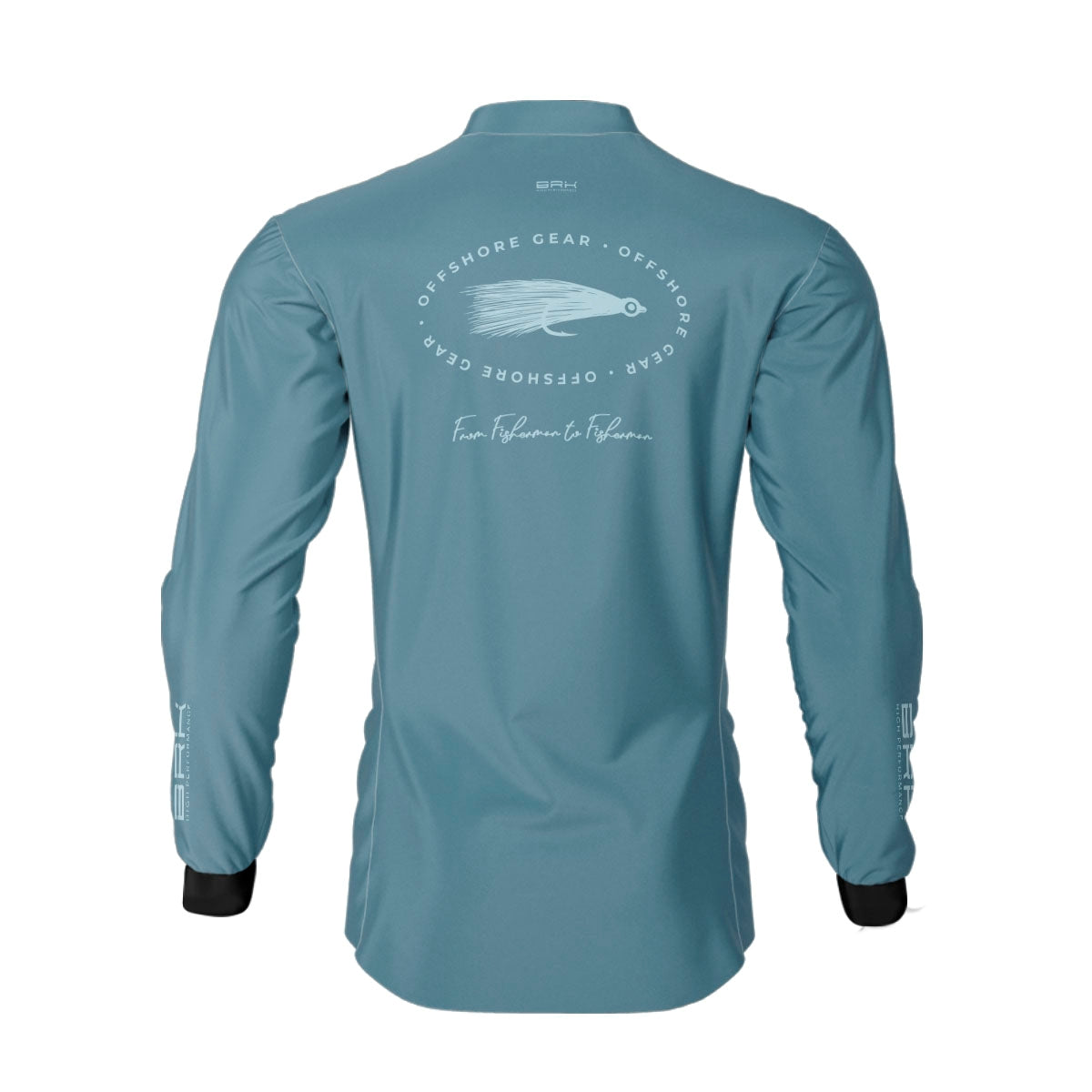 Camisa de Pesca Brk Offshore Gear Iscas Azul com Proteção Solar UV50+ - Brk Fishing