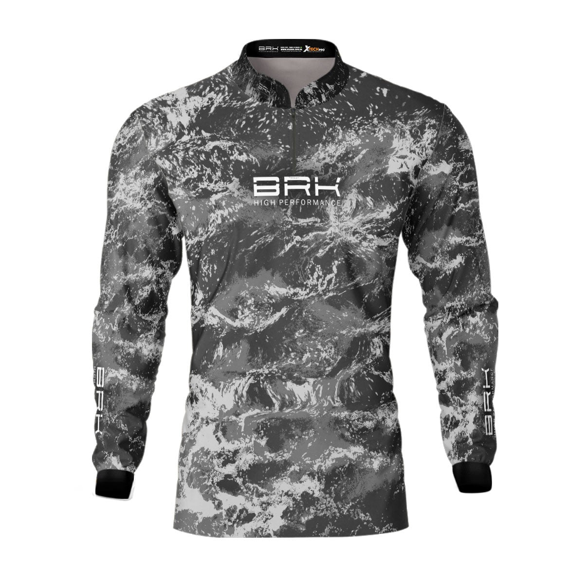 Camisa de Pesca Brk Camuflado Preto com Proteção Solar UV50+ - Brk Fishing