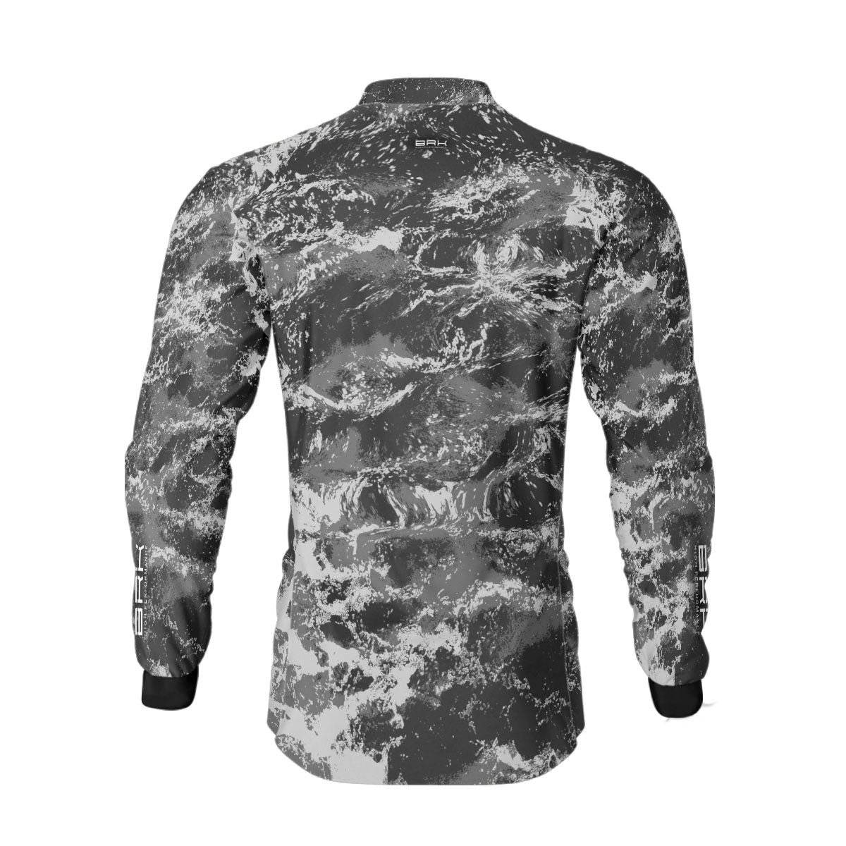Camisa de Pesca Brk Camuflado Preto com Proteção Solar UV50+ - Brk Fishing