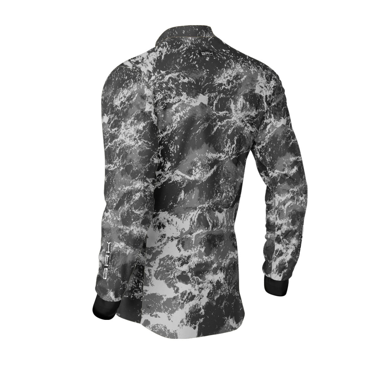 Camisa de Pesca Brk Camuflado Preto com Proteção Solar UV50+ - Brk Fishing