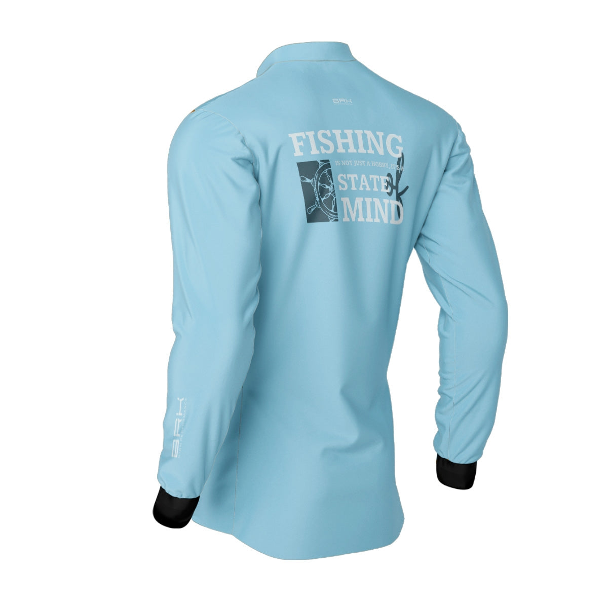 Camisa de Pesca Brk Fishing State of Mind Azul com Proteção Solar UV50+ - Brk Fishing