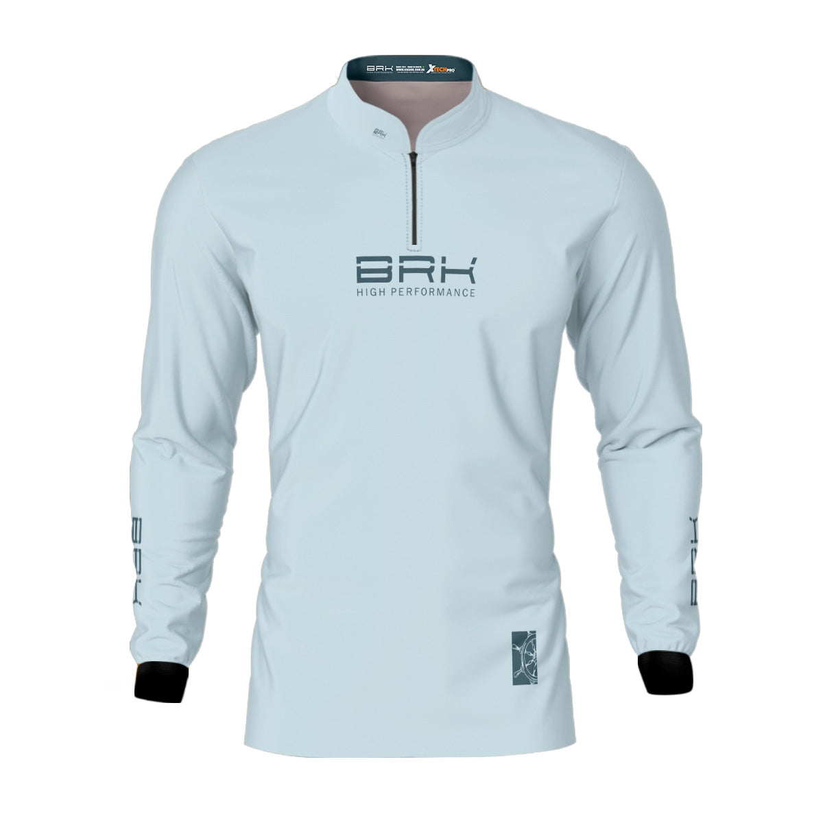 Camisa de Pesca Brk Fishing State of Mind Azul Claro com Proteção Solar UV50+ - Brk Fishing