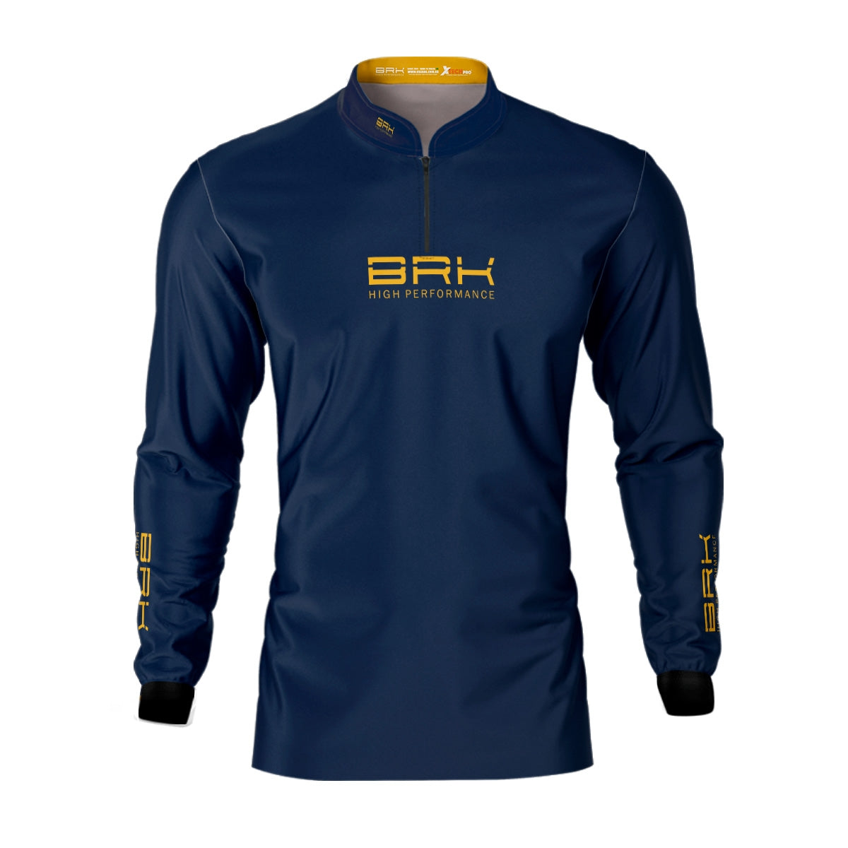 Camisa de Pesca Brk Fishing Club Amarelo com Proteção Solar UV50+ - Brk Fishing