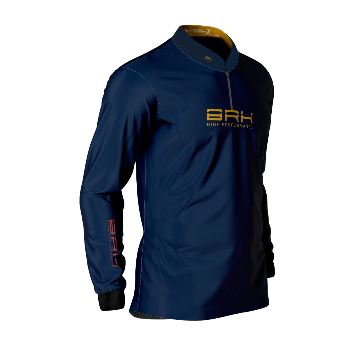 Camisa de Pesca Brk Fishing Club Amarelo com Proteção Solar UV50+ - Brk Fishing