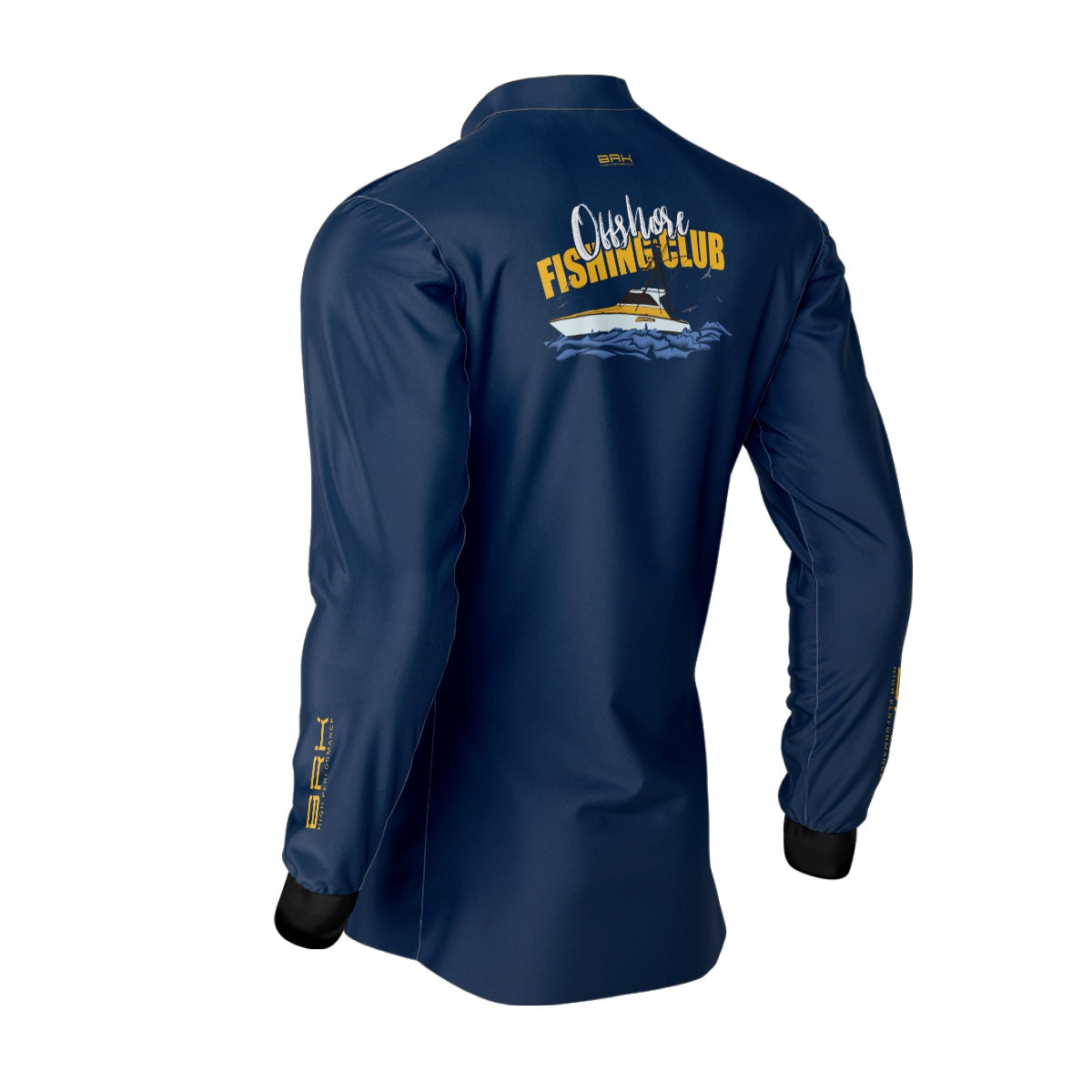 Camisa de Pesca Brk Fishing Club Amarelo com Proteção Solar UV50+ - Brk Fishing