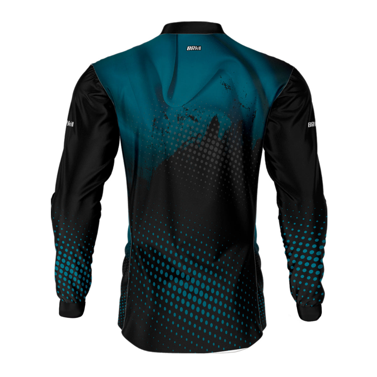 Camisa de Pesca Brk Azul e Preta com Proteção Solar UV50+ - Brk Fishing