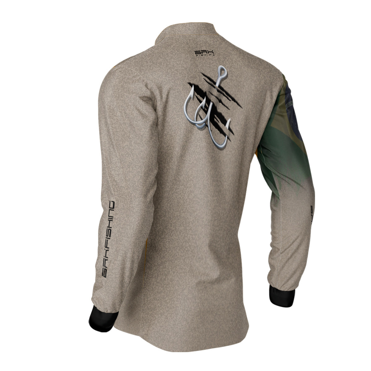 Camisa de Pesca Brk Garateia Clean Bandeira Brasil com Proteção Solar UV50+ - Brk Fishing