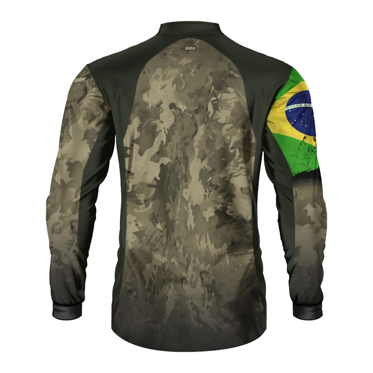Camisa Agro Brk Camuflada Bandeira do Brasil com Proteção Solar UV50+ - Brk Fishing