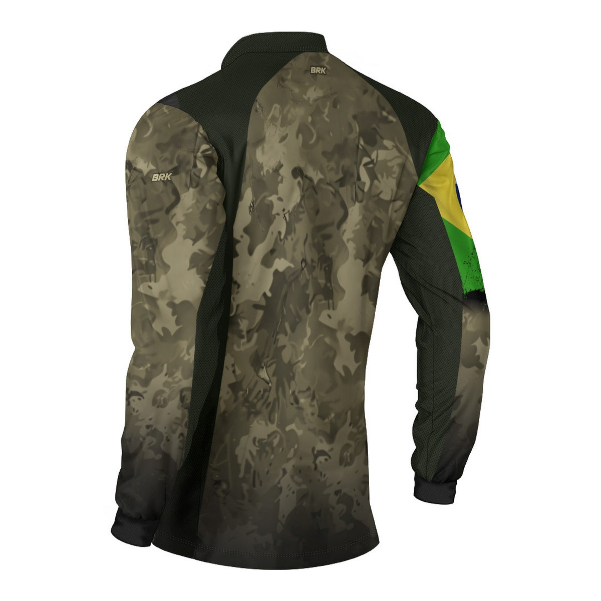 Camisa Agro Brk Camuflada Bandeira do Brasil com Proteção Solar UV50+ - Brk Fishing