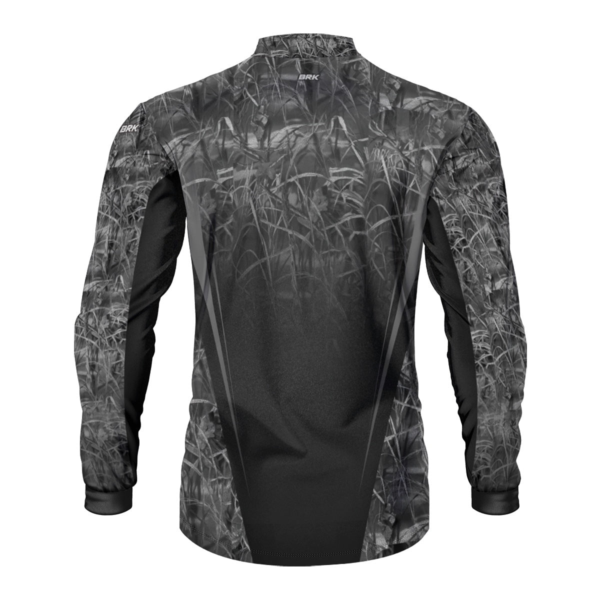 Camisa Agro Brk Camuflada Preto e Cinza com Proteção Solar UV50+ - Brk Fishing