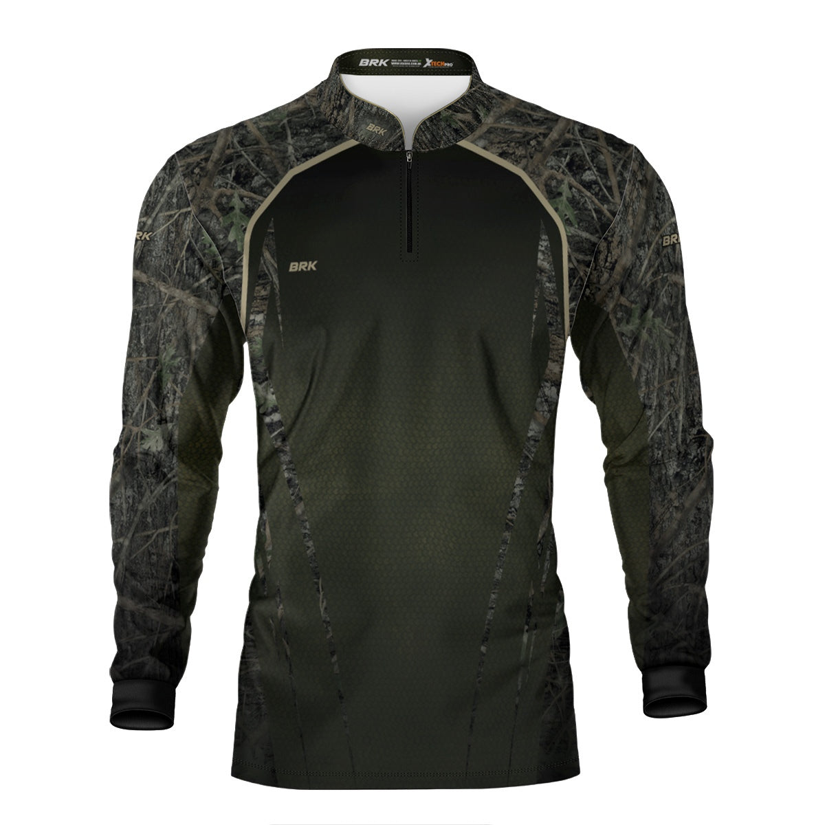 Camisa Agro Brk Camuflada Verde com Proteção Solar UV50+ - Brk Fishing