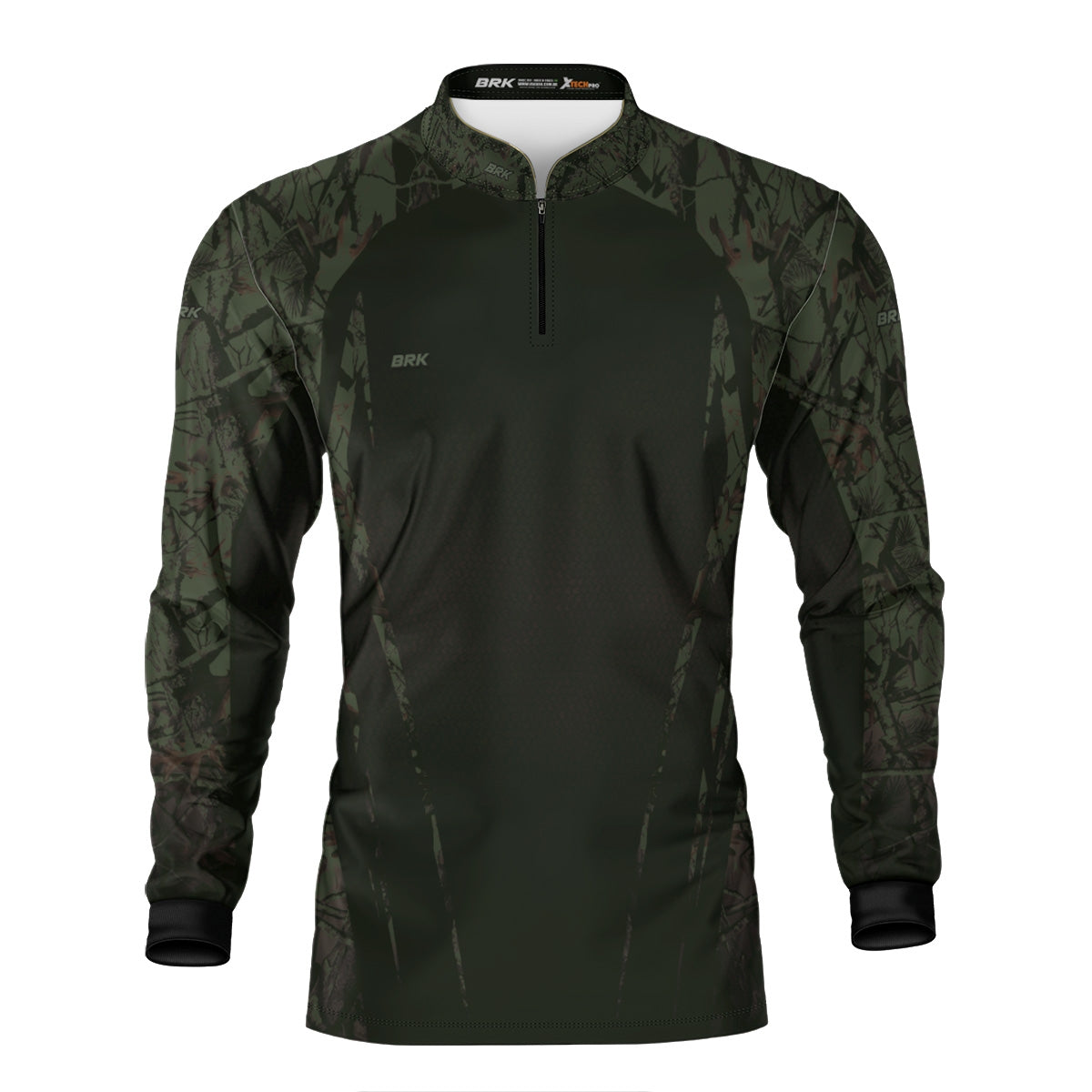 Camisa Agro Brk Camuflada Verde Militar com Proteção Solar UV50+ - Brk Fishing