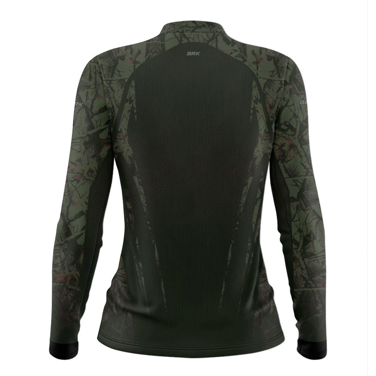 Camisa Agro Feminina Brk Camuflada Verde Militar com Proteção Solar UV50+ - Brk Fishing