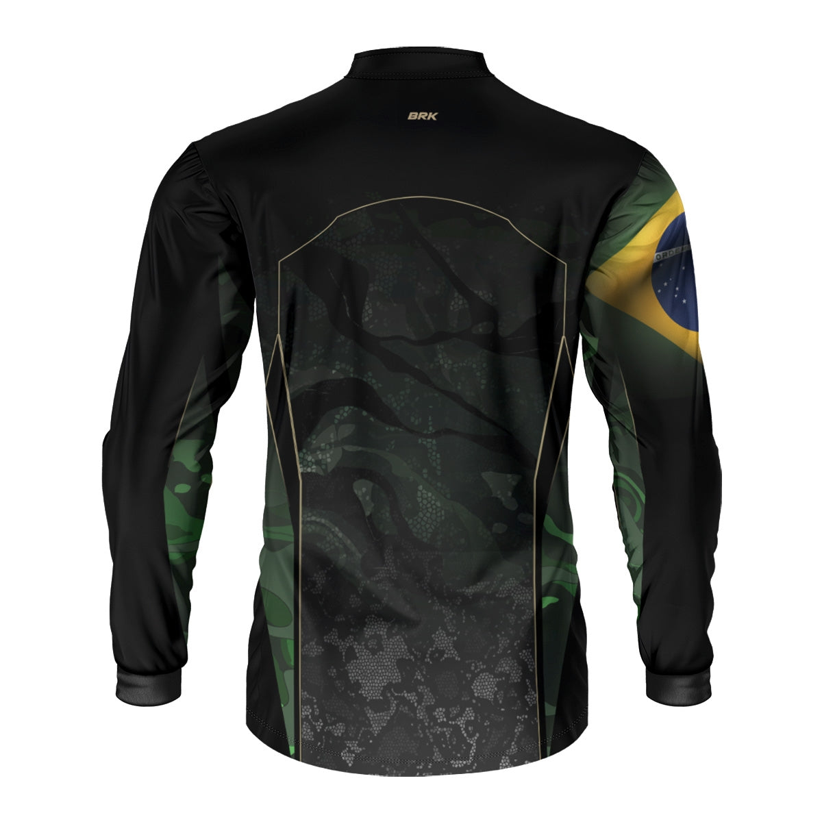 Camisa Agro Brk Camuflada Bandeira do Brasil com Proteção Solar UV50+ - Brk Fishing