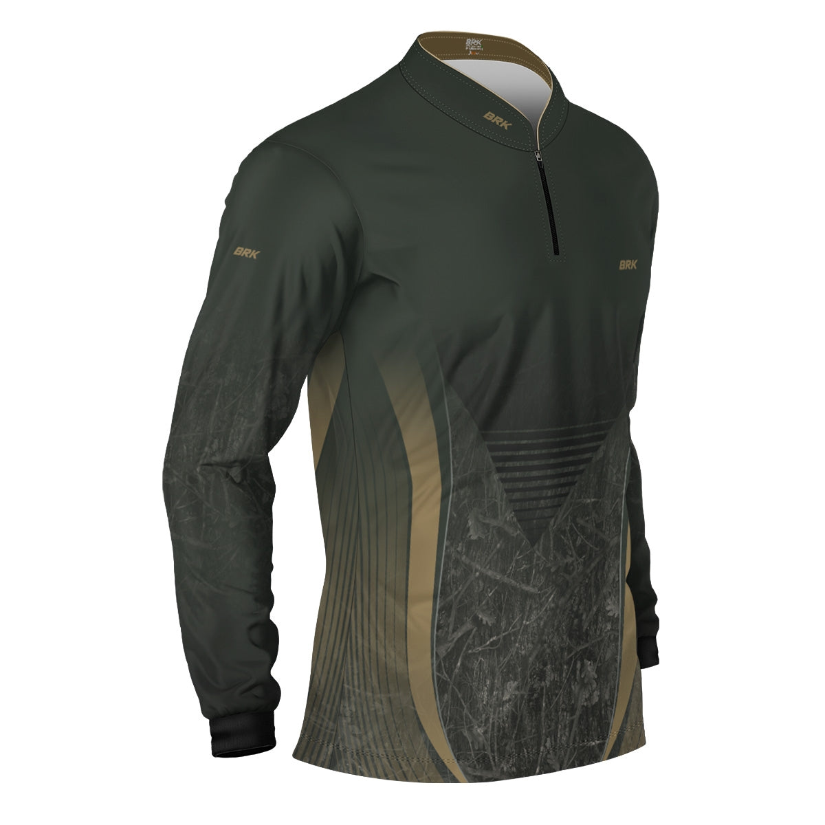 Camisa Agro Brk Camuflada Verde com Proteção Solar UV50+ - Brk Fishing