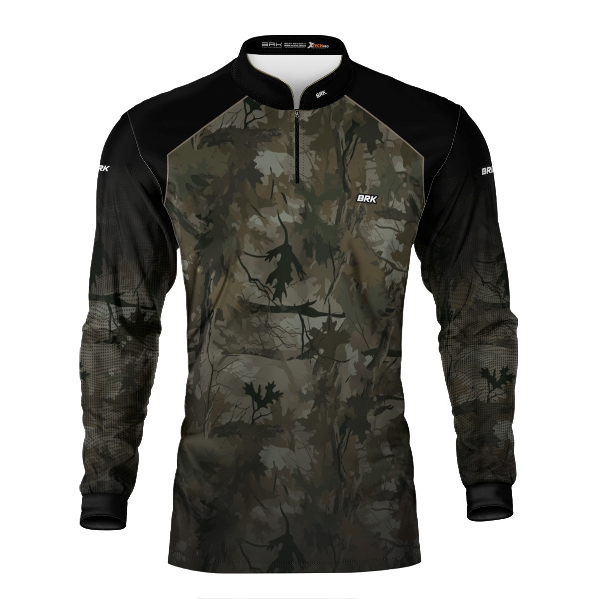 Camisa Agro Brk Camuflada Verde Folhas com Proteção Solar UV50+ - Brk Fishing