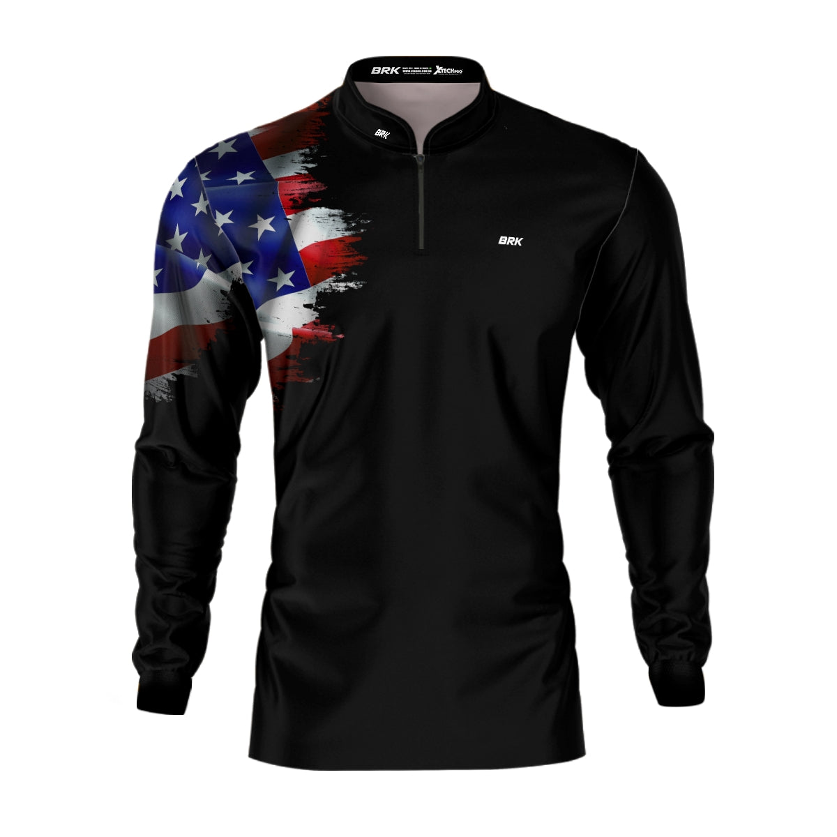 Camisa Agro Brk Bandeira Estados Unidos com Proteção Solar UV50+ - Brk Fishing