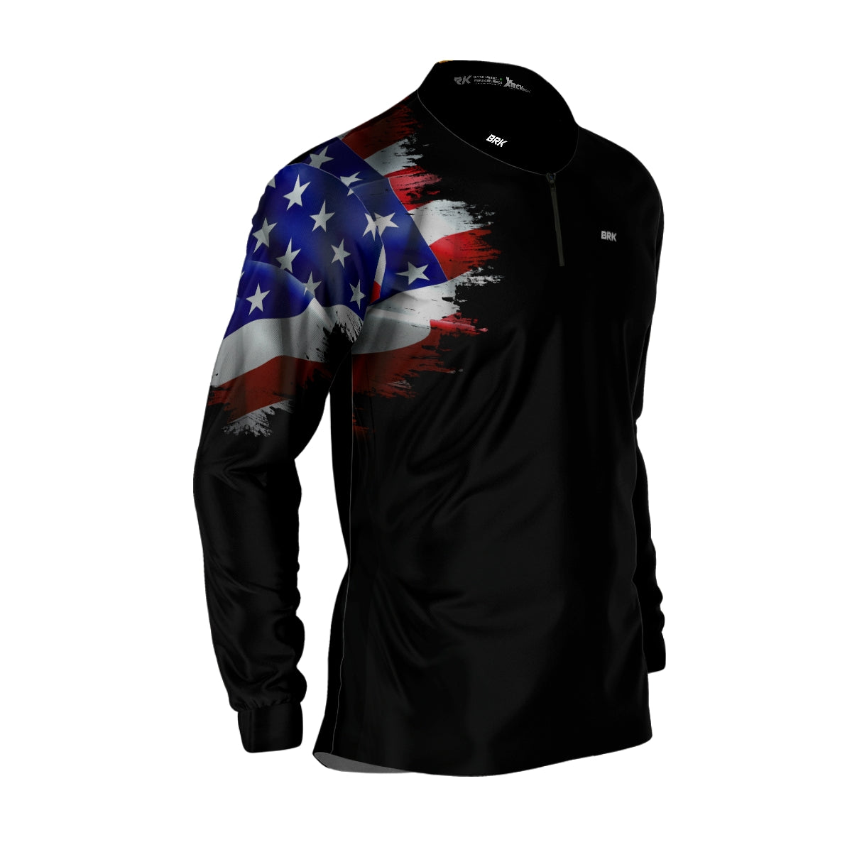 Camisa Agro Brk Bandeira Estados Unidos com Proteção Solar UV50+ - Brk Fishing