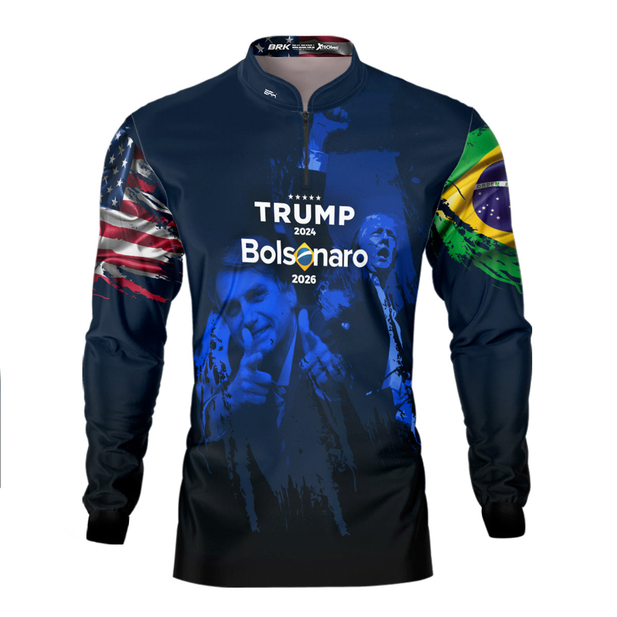 Camisa Agro Brk Trump e Bolsonaro com Proteção Solar UV50+ - Brk Fishing