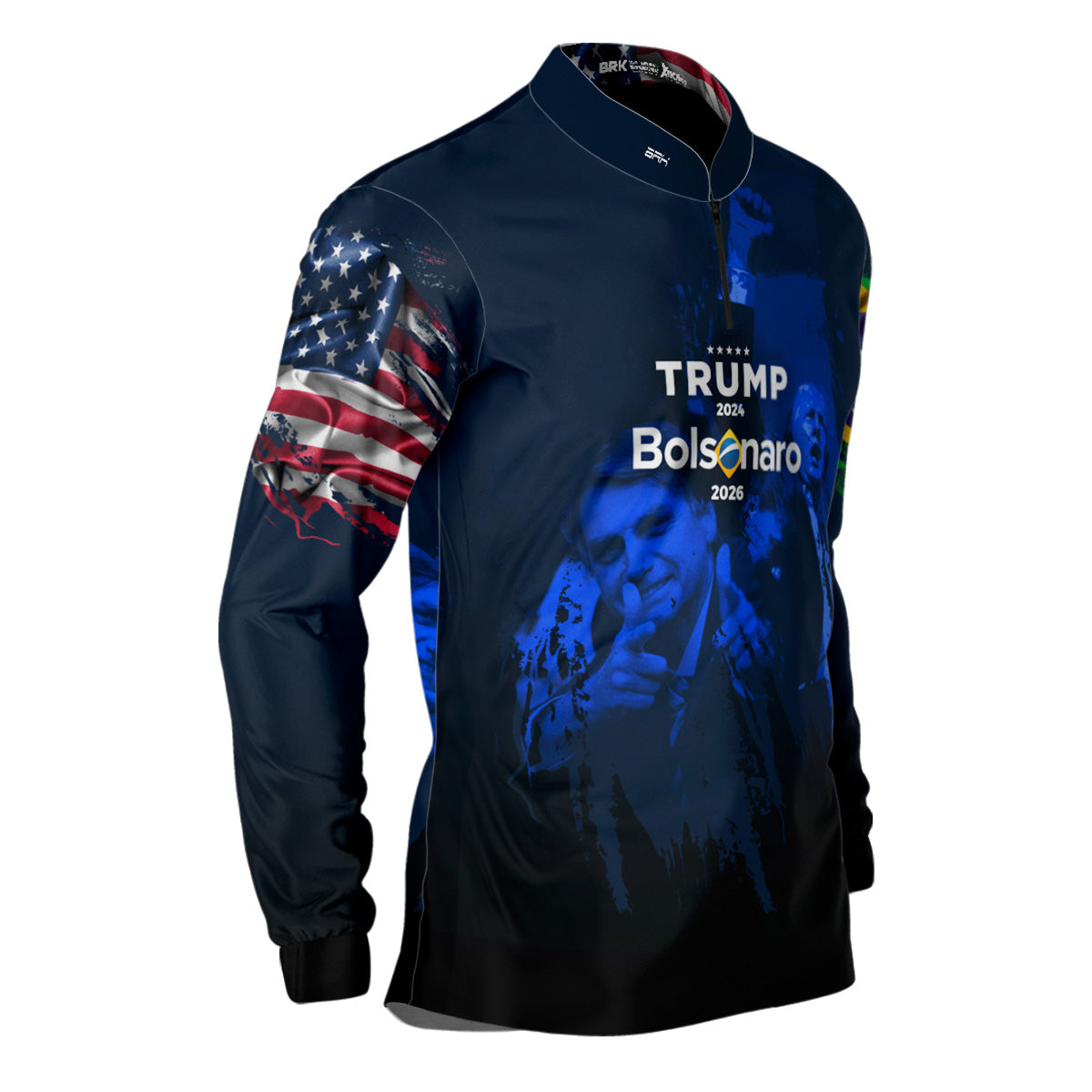 Camisa Agro Brk Trump e Bolsonaro com Proteção Solar UV50+ - Brk Fishing